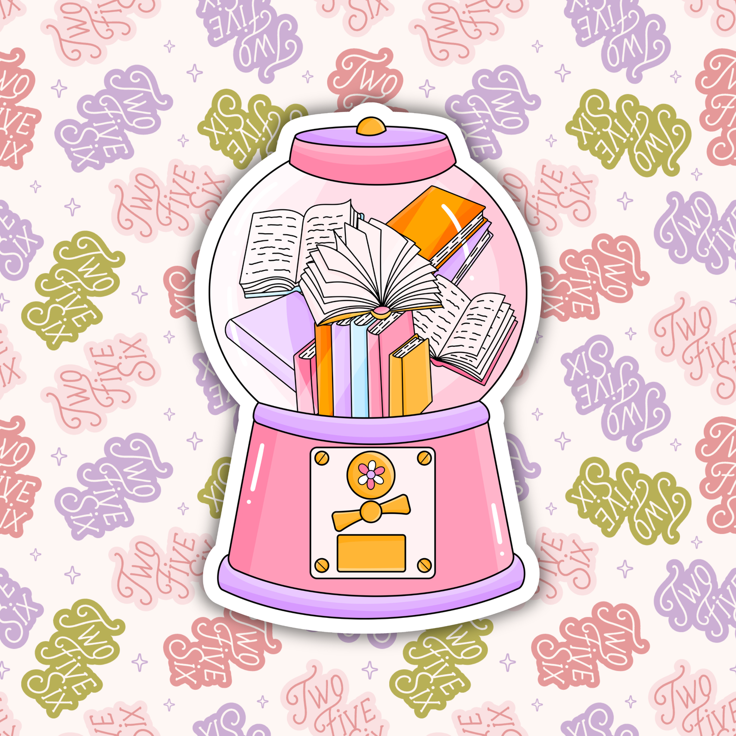 Bookish Gumball Machine Sticker