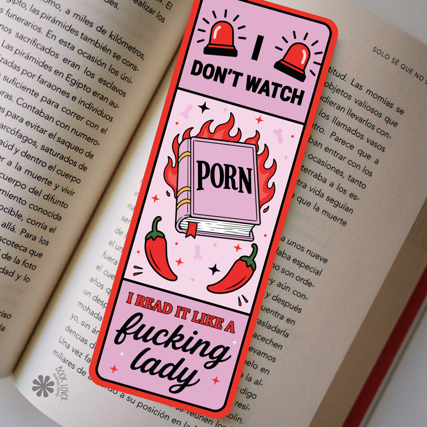 Spicy Book Bookmark