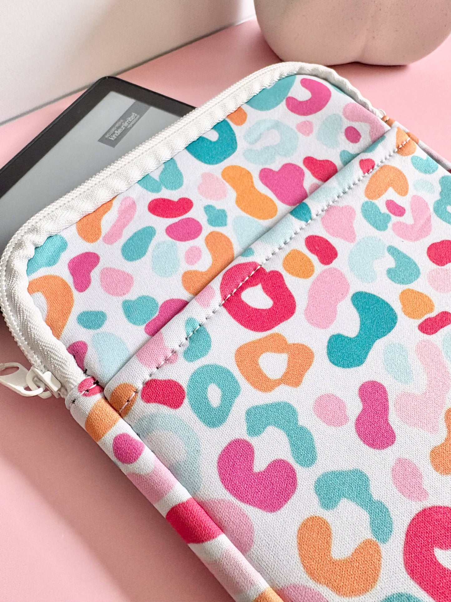 Colorful Leopard Kindle Sleeve – Book Lover Accessory