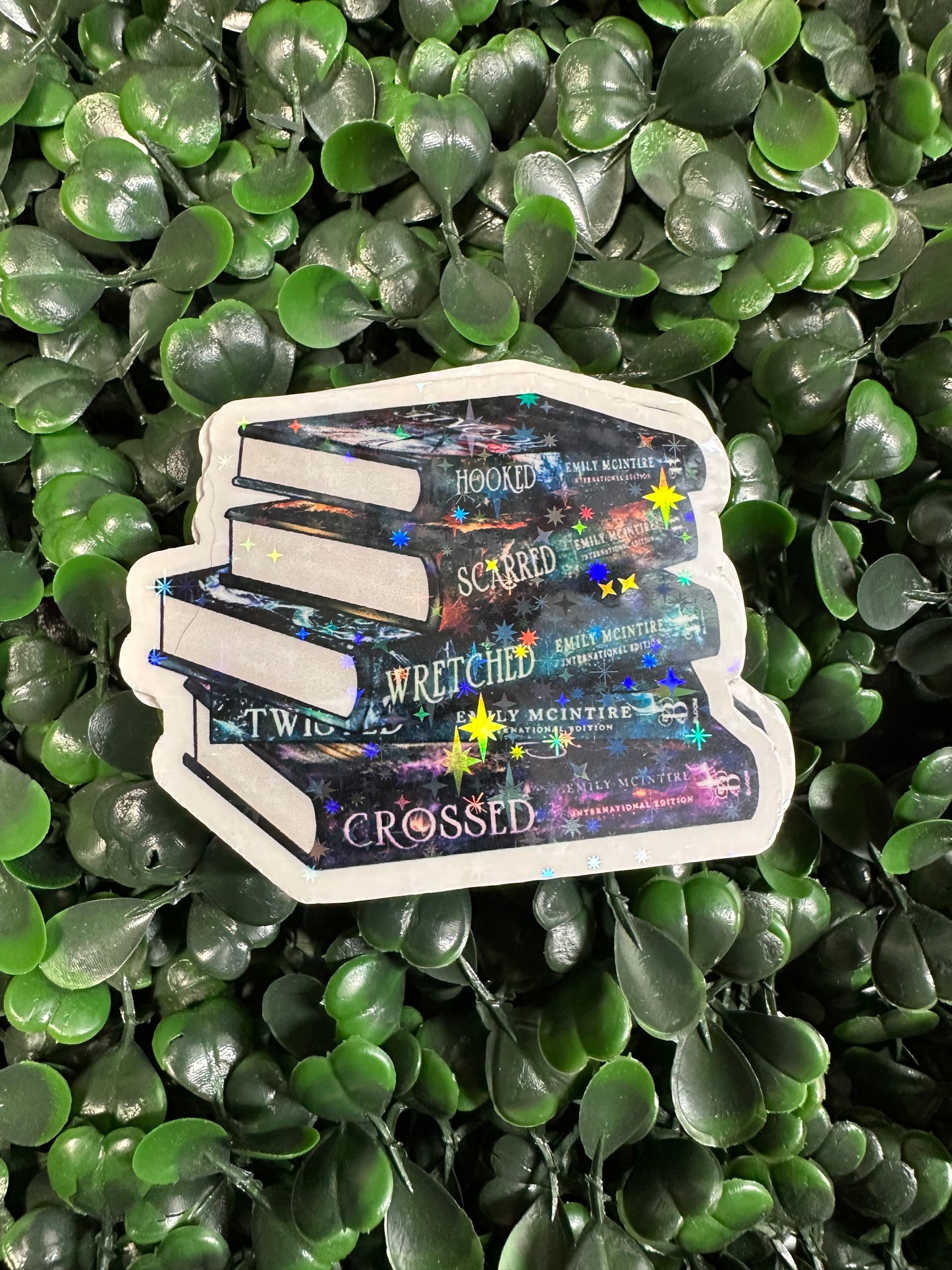 Never After Series Bookstack Sticker