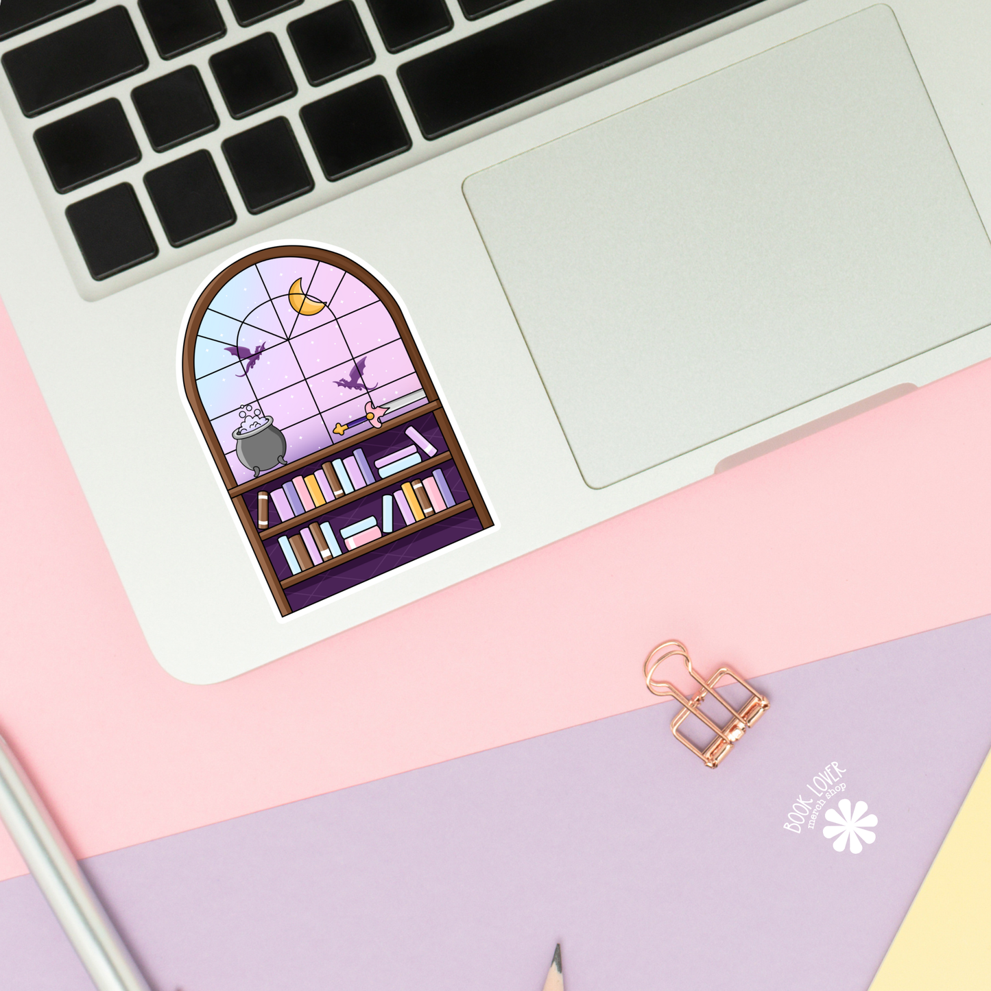 Fantasy Bookshelf Sticker