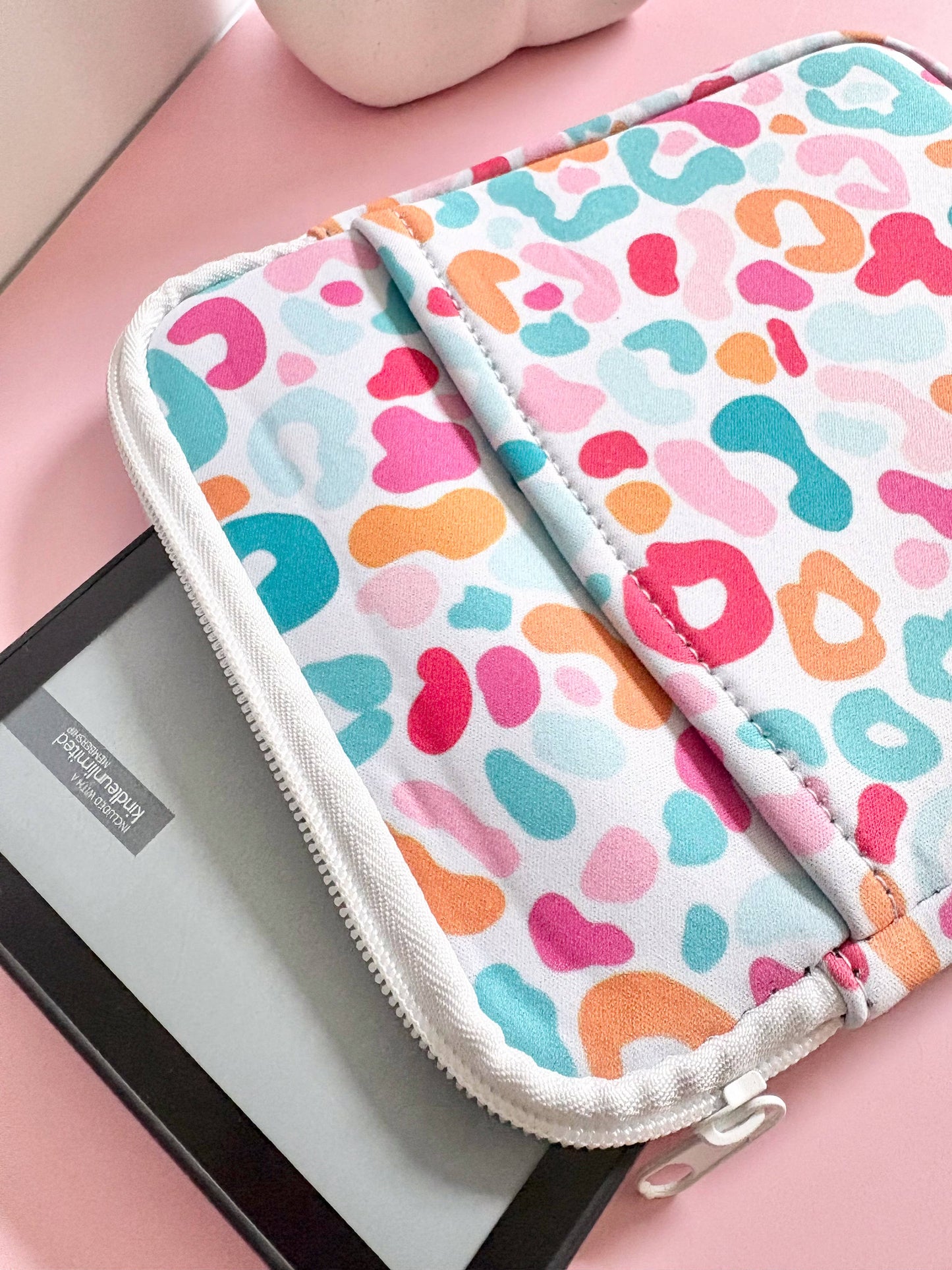 Colorful Leopard Kindle Sleeve – Book Lover Accessory