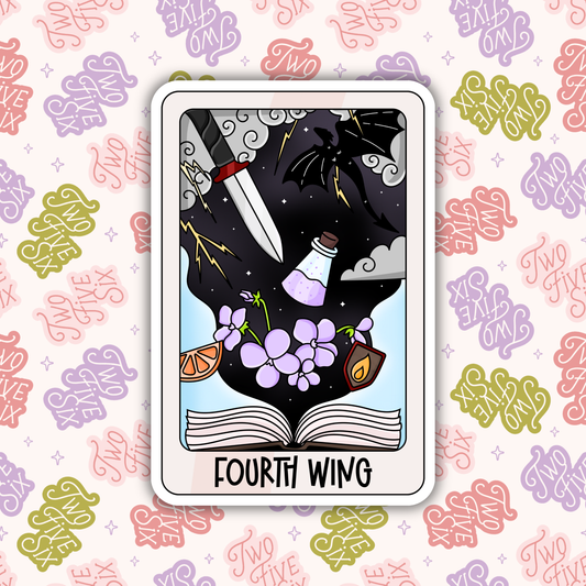 Fourth Wing Tarot Card Sticker