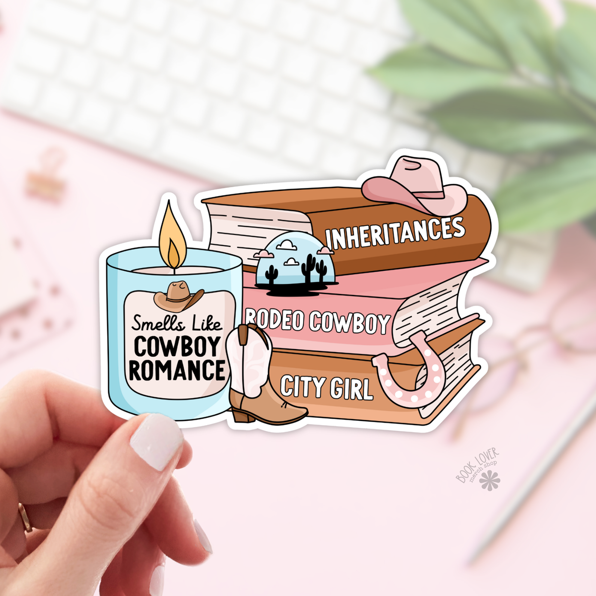 Smells Like Cowboy Romance Sticker