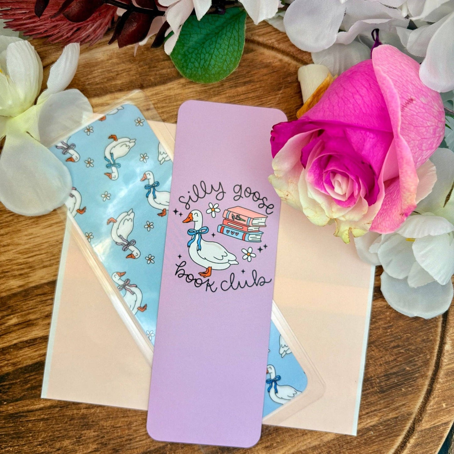 Silly Goose Book Club Dual-Sided Cardstock Bookmark