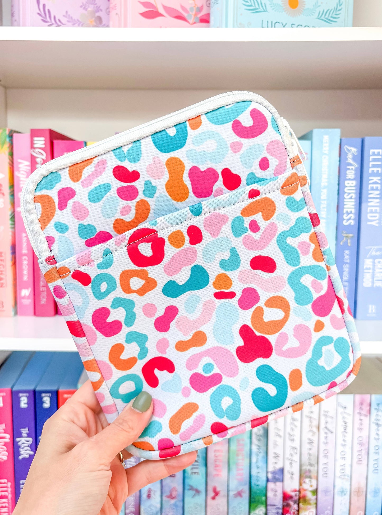 Colorful Leopard Kindle Sleeve – Book Lover Accessory