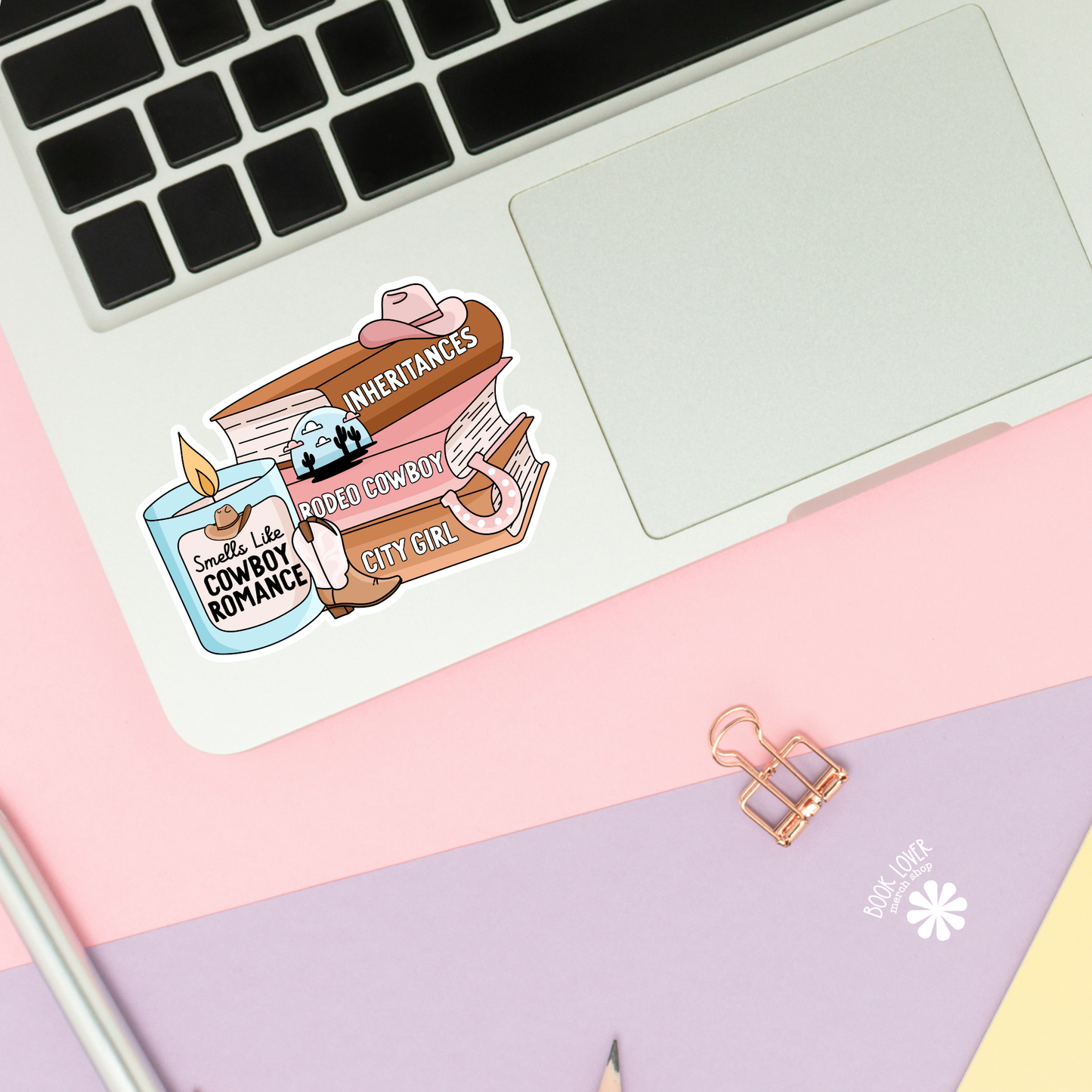 Smells Like Cowboy Romance Sticker