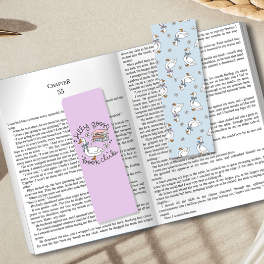 Silly Goose Book Club Dual-Sided Cardstock Bookmark